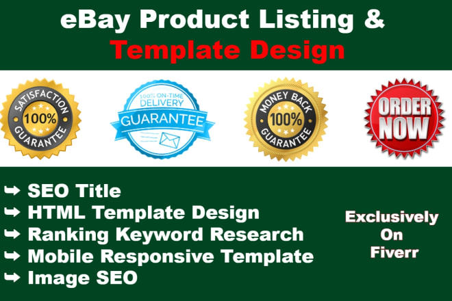 I will do ebay SEO product listing with html template design
