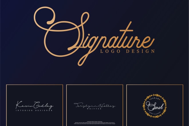 I will do eye catching signature logo with full copyrights