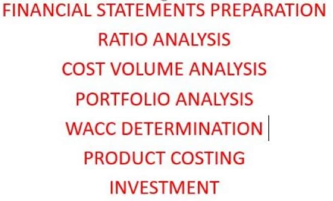 I will do financial, cost and management accounting tasks