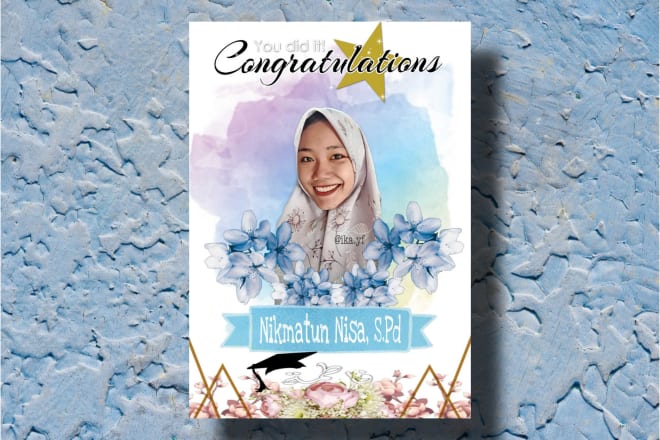 I will do great design photos for graduation, wedding, birthday, etc fast delivery