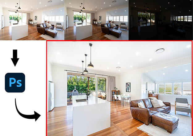 I will do hdr quality real estate photo editing service