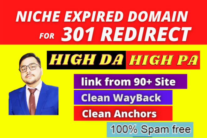 I will do high DR expired domain research for 301 redirect