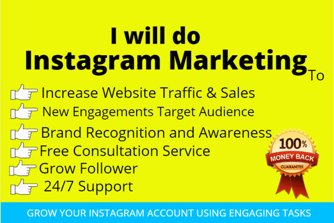 I will do instagram marketing to grow followers organically no bot
