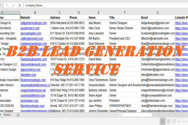 I will do lead generation and build targeted email, business leads