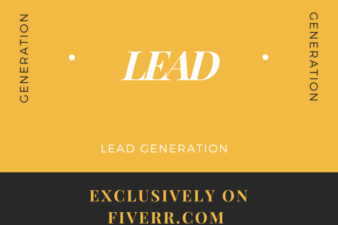I will do lead generation for you online