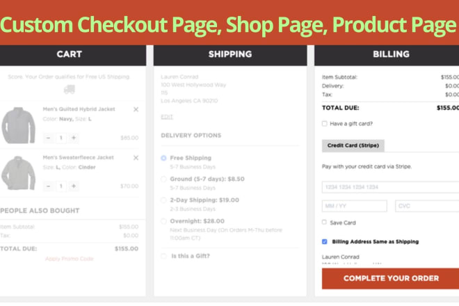 I will do modify custom woocommerce checkout page, shop page, product and cart page