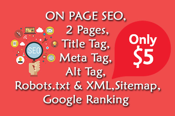 I will do on page seo, title,meta description,audit,sitemap