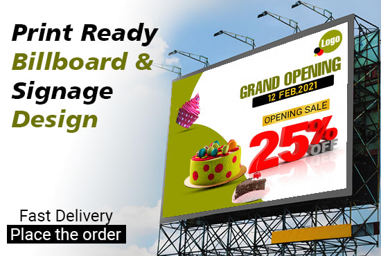 I will do professional billboard design for your business