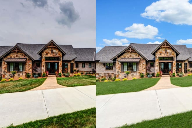 I will do real estate editing, real estate retouching,sky replace