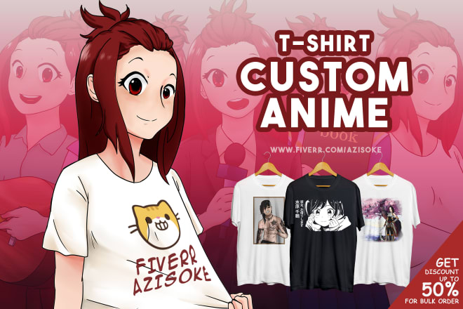 I will do super anime t shirt and merchandise design