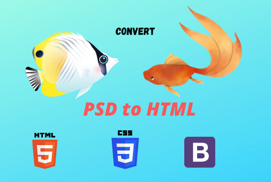I will do the conversion of PSD file to HTML