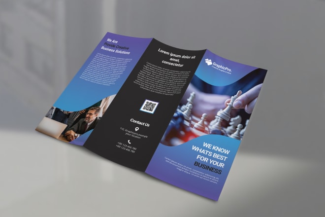 I will do trifold brochure design for you