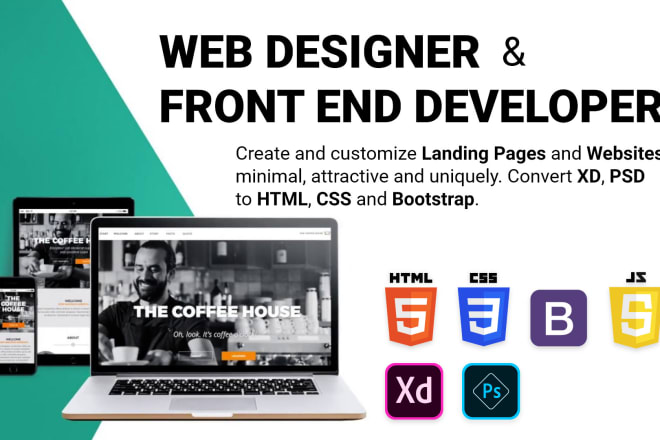 I will do web design and front end web development