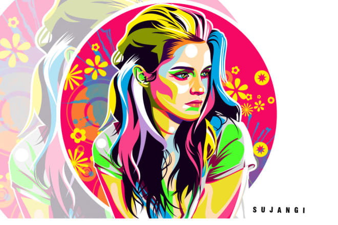 I will draw amazing vector pop art from your photo