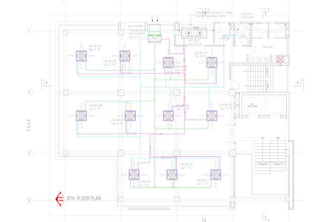 I will draw any hvac system layout drawing for autocad 2d