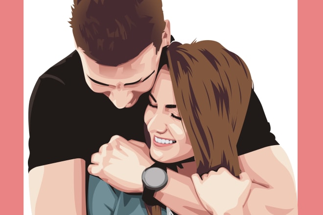 I will draw couple portrait illustration from photo