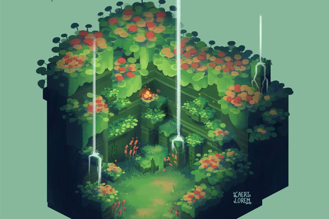 I will draw environment art in digital painting