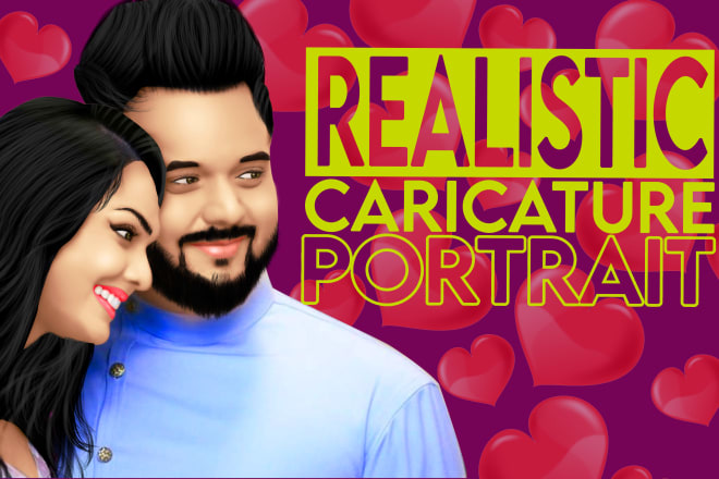 I will draw realistic cartoon portrait avatar from your photo