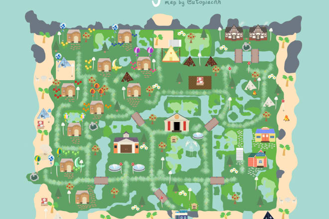 I will draw your animal crossing island map