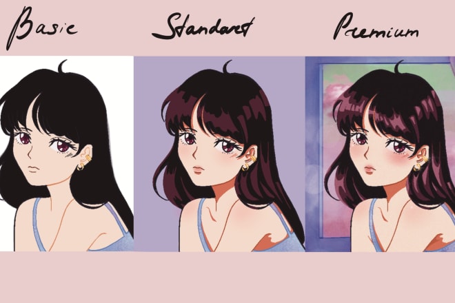I will draw your portrait in 90s anime style