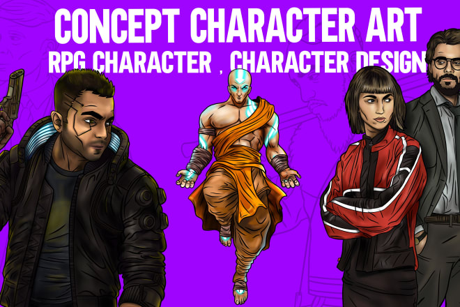 I will draw your rpg character and concept character art