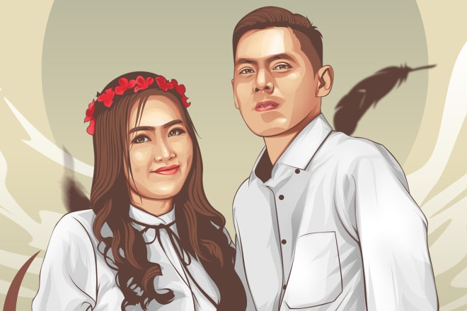 I will drawing special couple cartoon portrait for you