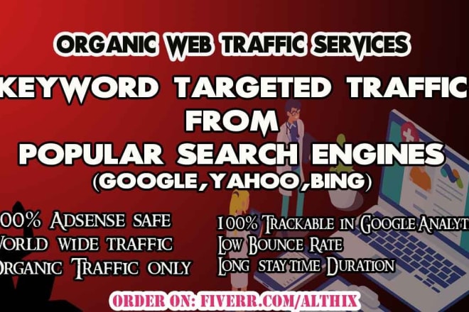 I will drive worldwide google organic keyword traffic services