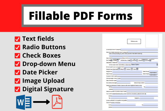 I will edit or create fillable PDF form