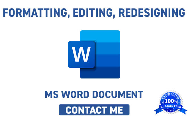 I will edit, redesign and format ms word, microsoft word document