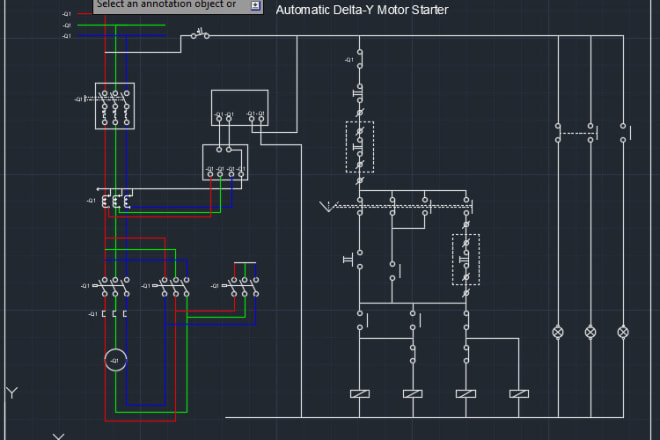 I will electrical schematics using autocad electrical, control