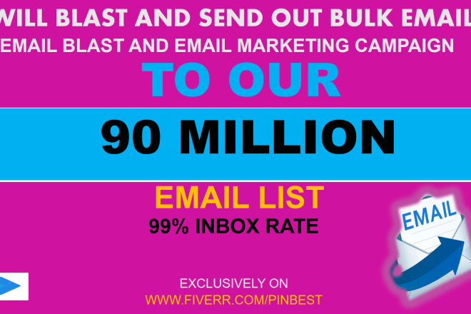 I will email blast, bulk emails, email marketing template campaign