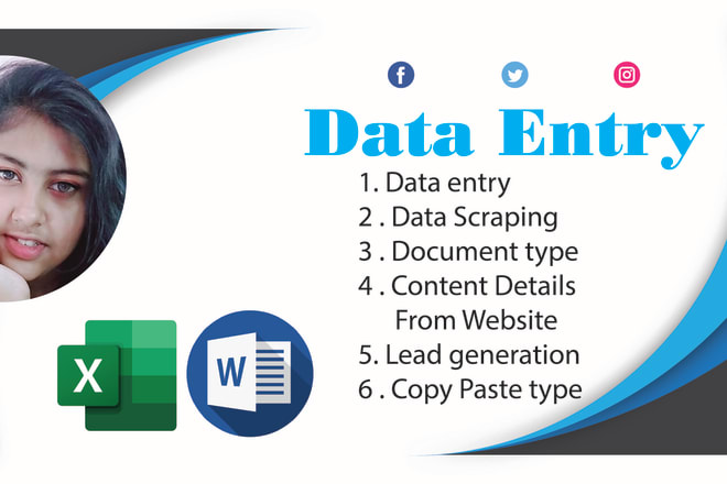 I will fastest data entry, data at home, data demo