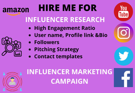 I will find social media influencer for influencer marketing