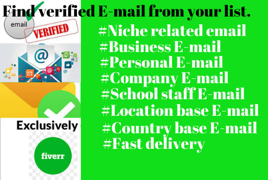 I will find the verified business and personal email targeted list