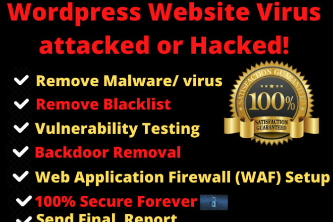 I will fix wordpress hacked site, remove malware, clean and secure wordpress within 24h