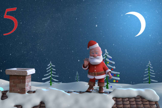 I will funny christmas santa greeting video with your logo