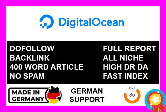 I will german backlink high DR da digital ocean SEO write 400 words article
