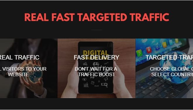 I will get you real fast targeted traffic