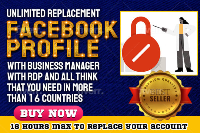 I will give you multiple fb and bm with rdp unlimited replacement without motif