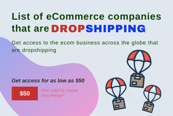 I will give you the list of ecom companies that are dropshipping