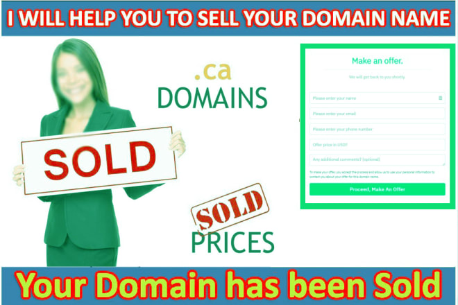 I will help you to sell your domain name with appraisal and listing