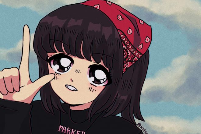 I will illustrate a 90s anime style portrait