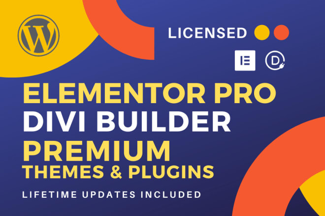 I will install elementor pro, divi, lifetime premium wp themes and plugins with updates