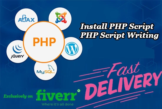 I will install PHP script for your website