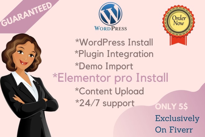 I will install wordpress and elementor pro, setup theme,demo import,do customize