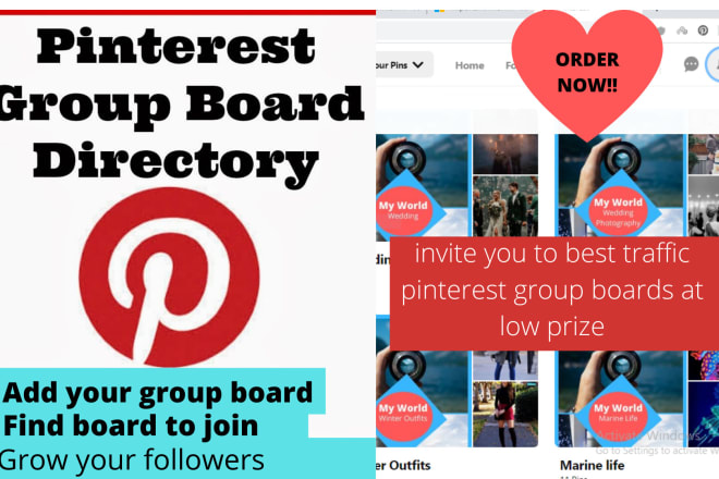 I will invite you to best traffic pinterest group boards