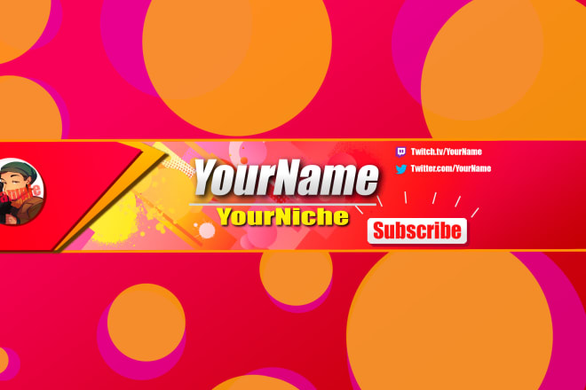 I will make a custom youtube banner