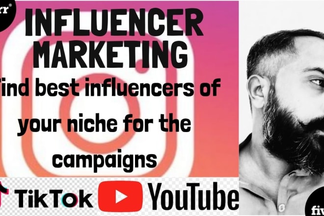 I will make a list of influencers of instagram,and youtube