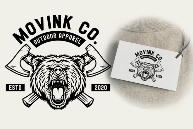 I will make animal logo with hand drawn vintage style