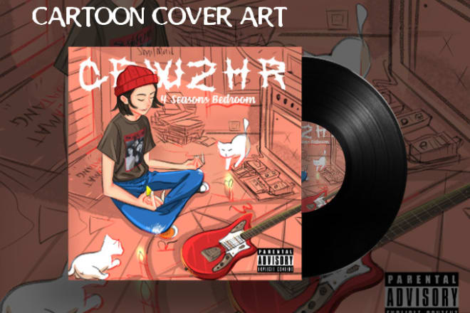 I will make cartoon cover art for your music